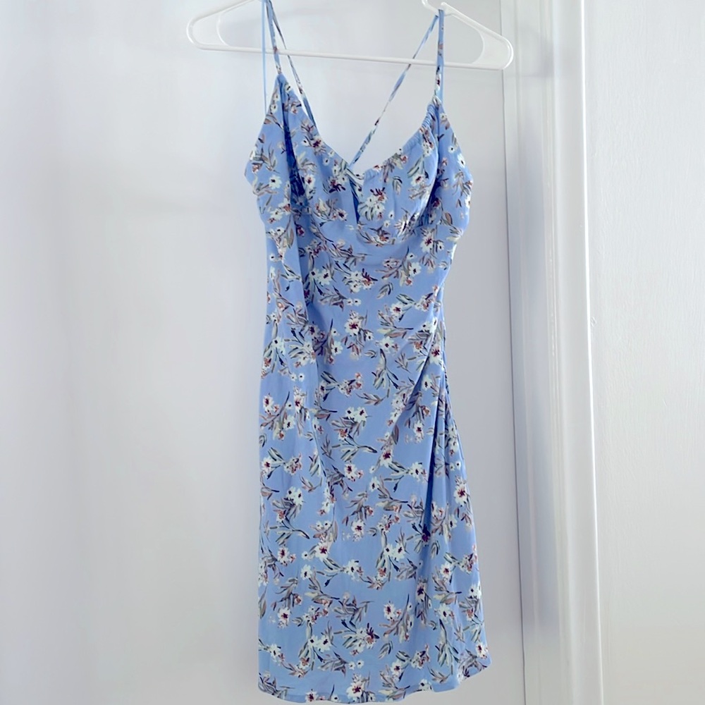 Blue floral dress